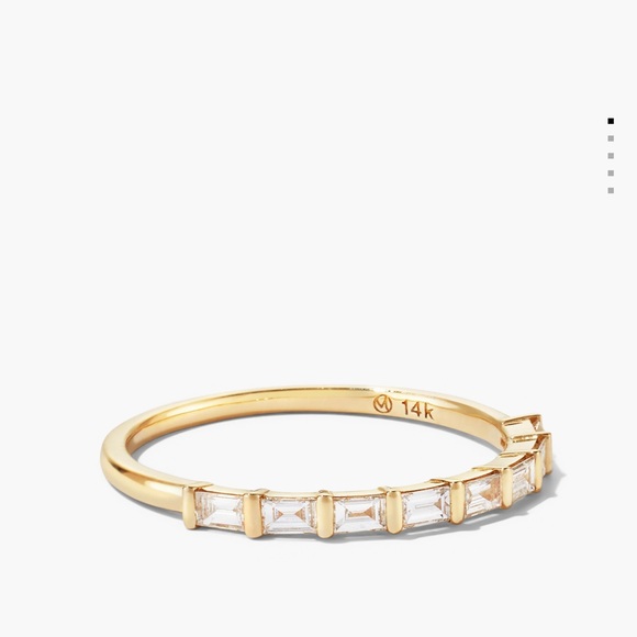 Mejuri Jewelry - Mejuri 14k Gold Baguette Diamond Stacking Ring - Gold